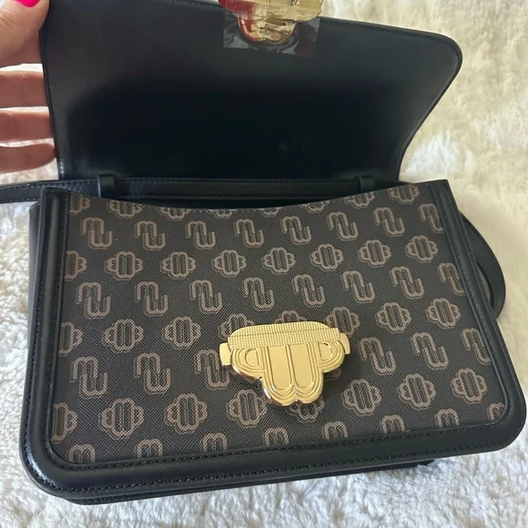 MAJE  - New Leather crossbody bag in Brown - Picture 6 of 10